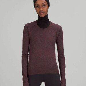 Lululemon Swiftly Tech Long Sleeve Shirt 2.0 *Race Length Smoky Red / Black Sz 4
